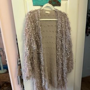 Shaggy sweater coat